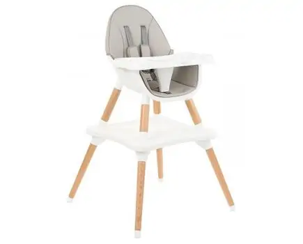 KikkaBoo Multi 3in1 Grey საკვები სკამ-მაგიდა