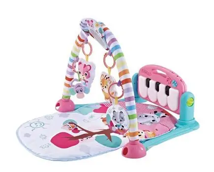 KikkaBoo Playmat Piano Pink განსავითარებელი ხალიჩა