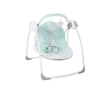 KikkaBoo Felice Mint Elephant საბავშვო შეზლონგი