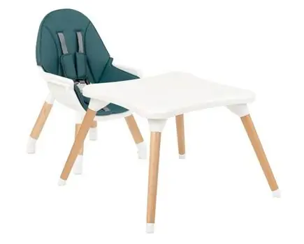 KikkaBoo Multi 3in1 Petrol Green საკვები სკამ-მაგიდა, 3 image