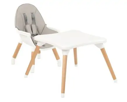KikkaBoo Multi 3in1 Grey საკვები სკამ-მაგიდა, 4 image