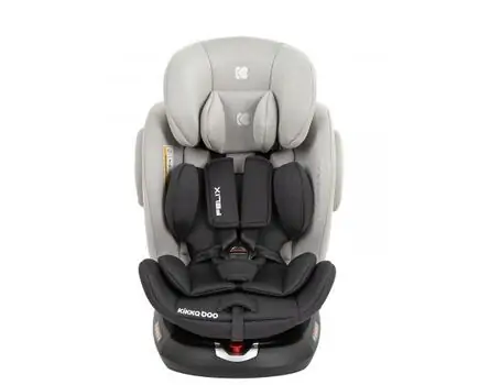 KikkaBoo-ს მანქანის სავარძელი (ქარსითი) Felix Light Grey 2020, 3 image