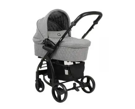 KikkaBoo Madrid 4in1 Dark Grey Melange საბავშვო ეტლის კომპლექტი, 6 image