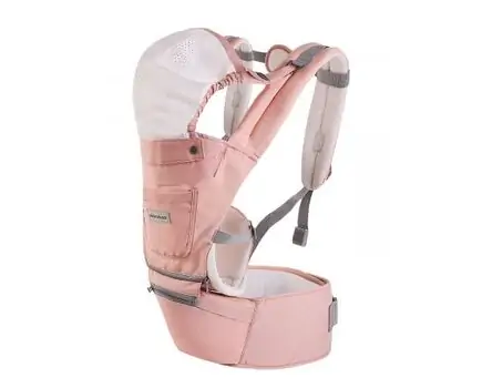 KikkaBoo-ს კენგურუ Carrier 3 in 1 Chloe Pink