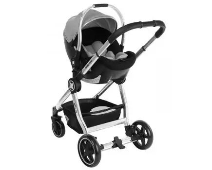 KikkaBoo Allure Grey silver chrome 3in1 საბავშვო ეტლის კომპლექტი, 9 image