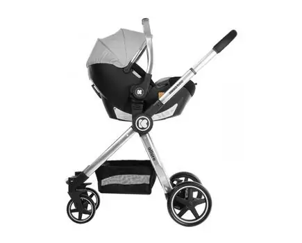 KikkaBoo Allure Grey silver chrome 3in1 საბავშვო ეტლის კომპლექტი, 10 image