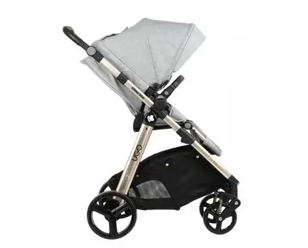 KikkaBoo UGO Light Grey Melange 4in1 საბავშვო ეტლის კომპლექტი, 6 image