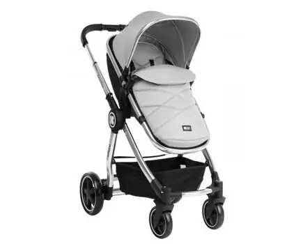 KikkaBoo Allure Grey silver chrome 3in1 საბავშვო ეტლის კომპლექტი, 2 image