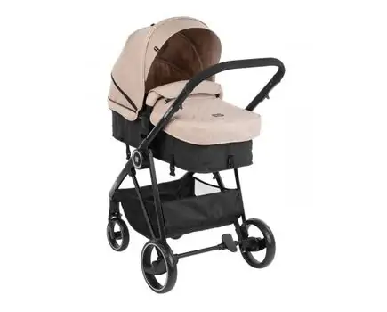 KikkaBoo Gianni Beige 3in1 ახალშობილის ეტლის კომპლექტი, 2 image