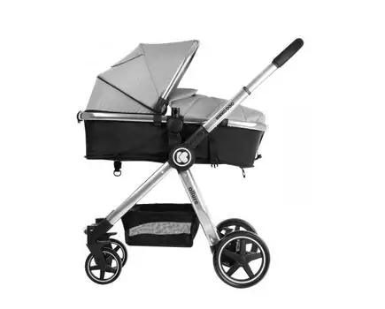 KikkaBoo Allure Grey silver chrome 3in1 საბავშვო ეტლის კომპლექტი, 8 image