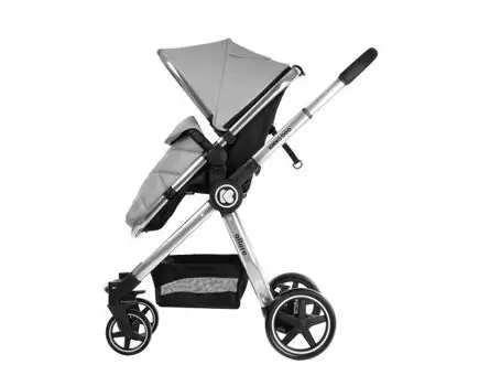 KikkaBoo Allure Grey silver chrome 3in1 საბავშვო ეტლის კომპლექტი, 3 image