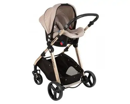 KikkaBoo UGO Melange Beige 4in1 საბავშვო ეტლის კომპლექტი, 8 image