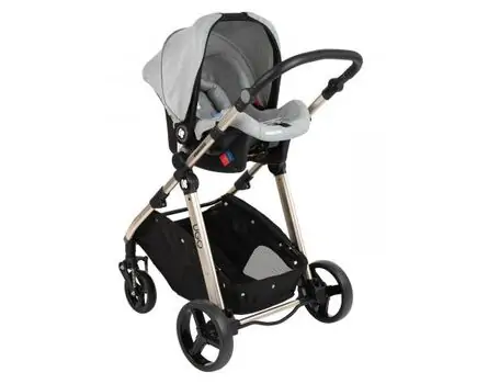 KikkaBoo UGO Light Grey Melange 4in1 საბავშვო ეტლის კომპლექტი, 8 image