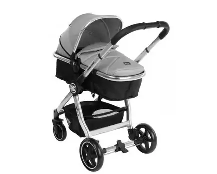KikkaBoo Allure Grey silver chrome 3in1 საბავშვო ეტლის კომპლექტი, 7 image