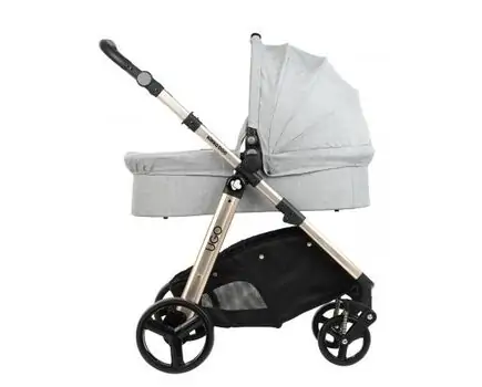 KikkaBoo UGO Light Grey Melange 4in1 საბავშვო ეტლის კომპლექტი, 3 image