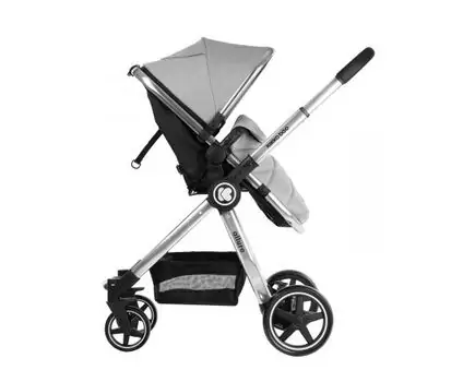 KikkaBoo Allure Grey silver chrome 3in1 საბავშვო ეტლის კომპლექტი, 4 image