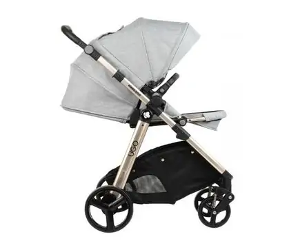 KikkaBoo UGO Light Grey Melange 4in1 საბავშვო ეტლის კომპლექტი, 7 image