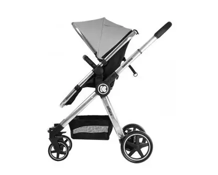 KikkaBoo Allure Grey silver chrome 3in1 საბავშვო ეტლის კომპლექტი, 5 image
