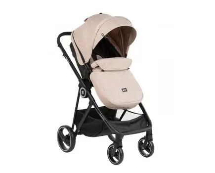 KikkaBoo Gianni Beige 3in1 ახალშობილის ეტლის კომპლექტი, 4 image