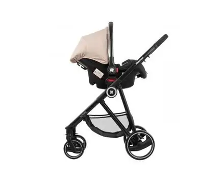 KikkaBoo Gianni Beige 3in1 ახალშობილის ეტლის კომპლექტი, 8 image