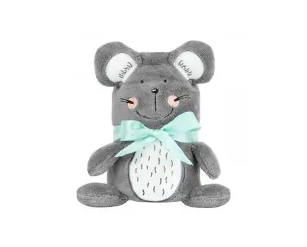KikkaBoo-ს ახალშობილის პლედი Baby blanket with embroidery 3D Mouse