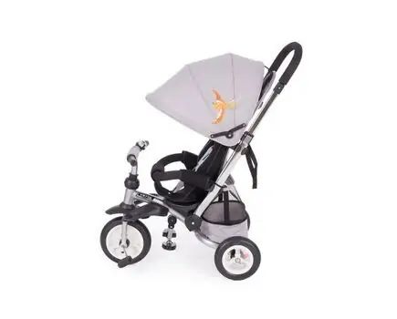 KikkaBoo Vetta Air Wheels Grey Melange Phoenix სამ თვლიანი ველო-ეტლი, 3 image