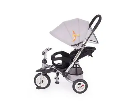 KikkaBoo Vetta Air Wheels Grey Melange Phoenix სამ თვლიანი ველო-ეტლი, 5 image