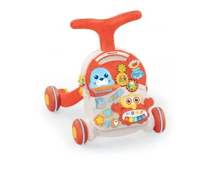 KikkaBoo-ს საბავშვო ვოლქერი Baby walker 2 in 1 Wobble Fun Orange, 2 image