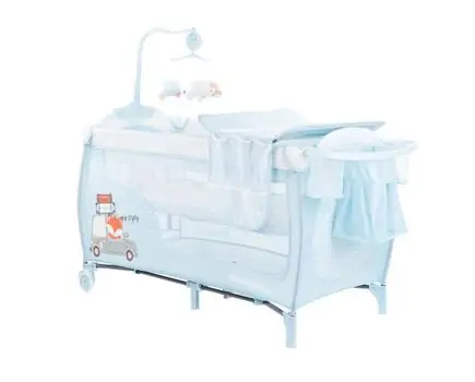 KikkaBoo Dolce Sonno Plus Blue Foxy 2 levels საწოლ-მანეჟი 2020, 5 image