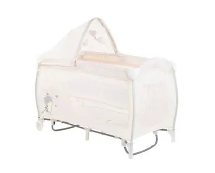 KikkaBoo Dolce Sonno Plus Beige Birdy 2 levels საწოლ-მანეჟი 2020, 6 image