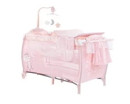 KikkaBoo Dolce Sonno Plus Pink Rabbits 2 levels საწოლ-მანეჟი 2020, 7 image