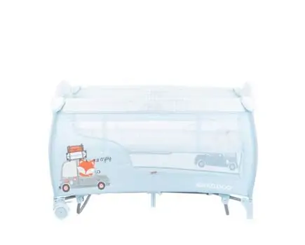 KikkaBoo Dolce Sonno Plus Blue Foxy 2 levels საწოლ-მანეჟი 2020, 14 image