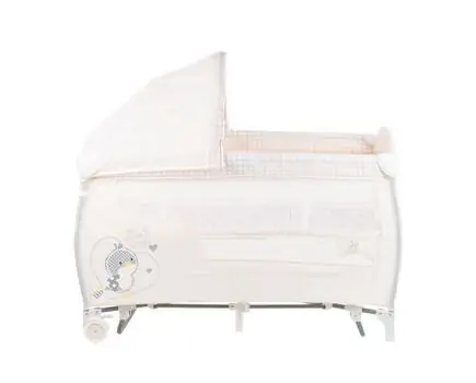 KikkaBoo Dolce Sonno Plus Beige Birdy 2 levels საწოლ-მანეჟი 2020, 13 image