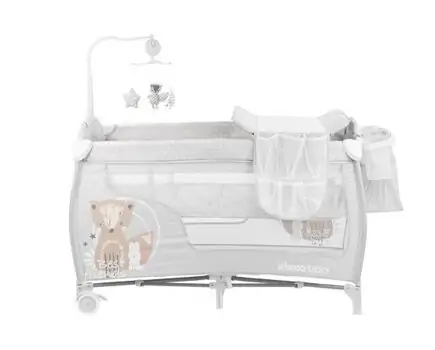 KikkaBoo Dolce Sonno Plus Grey Best Friends 2 levels საწოლ-მანეჟი 2020, 9 image