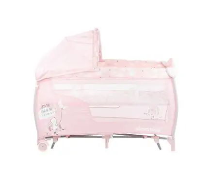 KikkaBoo Dolce Sonno Plus Pink Rabbits 2 levels საწოლ-მანეჟი 2020, 11 image