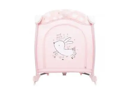 KikkaBoo Dolce Sonno Plus Pink Rabbits 2 levels საწოლ-მანეჟი 2020, 15 image
