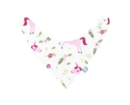KikkaBoo Muslin baby bib Unicorn საბავშვო წინსაფარი, 3 image