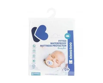 KikkaBoo-ს მატრასის დამცავი Bamboo mattress protector fitted 70/140/15 cm