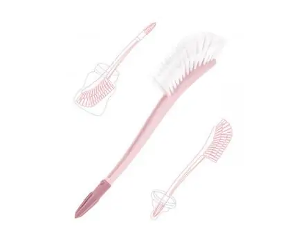 KikkaBoo-ს ბოთლის საწმენდი ჯაგრისი Bottle brush with nipple cleaner Pink, 3 image