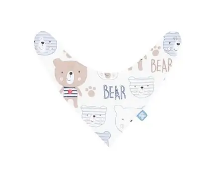KikkaBoo Muslin baby bib Bear Beige საბავშვო წინსაფარი, 3 image