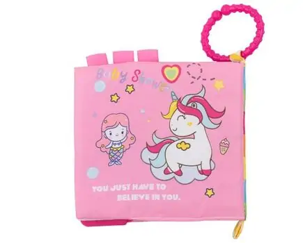 Educational cloth book with teether Happy Unicorn KikkaBoo-ს განსავითარებელი სათამაშო წიგნი, 5 image