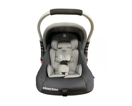 KikkaBoo-ს მანქანის სავარძელი (ქარსითი) Car seat 0+ (0-13 kg) Alvi Grey