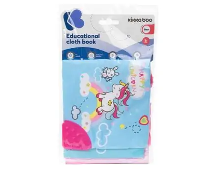 Educational cloth book with teether Happy Unicorn KikkaBoo-ს განსავითარებელი სათამაშო წიგნი, 6 image