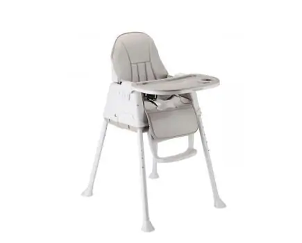 KikkaBoo Creamy 2in1 Grey საკვები სკამ-მაგიდა