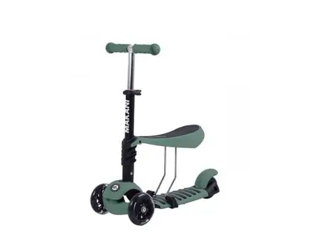 Makani-ს ტრანსფორმერი სკუტერი (სამაკატი) Scooter 3 in 1 Pastel Green