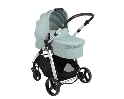 KikkaBoo UGO Light Mint Melange 4in1 საბავშვო ეტლის კომპლექტი, 2 image