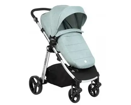 KikkaBoo UGO Light Mint Melange 4in1 საბავშვო ეტლის კომპლექტი, 3 image