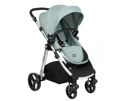 KikkaBoo UGO Light Mint Melange 4in1 საბავშვო ეტლის კომპლექტი, 4 image