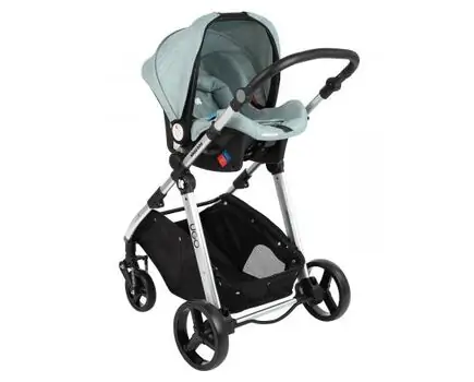 KikkaBoo UGO Light Mint Melange 4in1 საბავშვო ეტლის კომპლექტი, 5 image