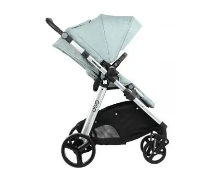 KikkaBoo UGO Light Mint Melange 4in1 საბავშვო ეტლის კომპლექტი, 11 image